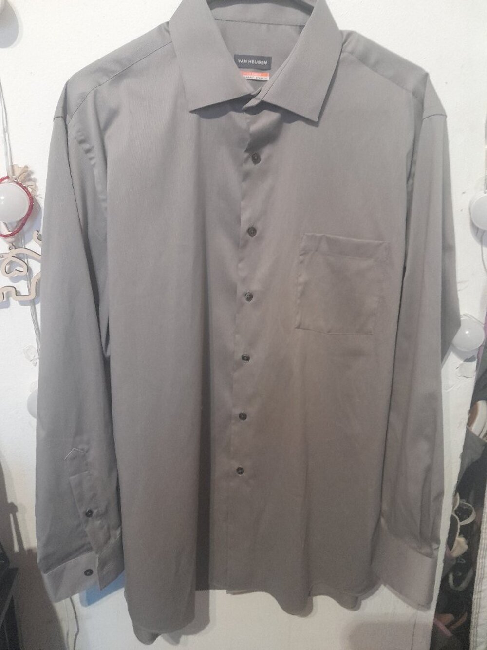 Gray Van Heusen brand men's dress shirt size Large